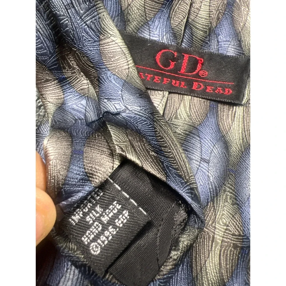 Grateful Dead GD Tie Tangled Up Thirteenth‎ Set Silk Blue Tan Pattern